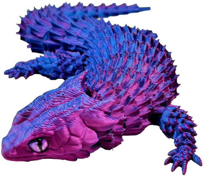드래곤 도마뱀 인형 선물 인테리어 소품 장식품 3D프린터 P318, 1개, 레이저블루