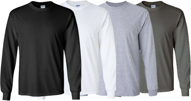 길단 남여공용 베이직 무지 긴팔 티셔츠 G2400