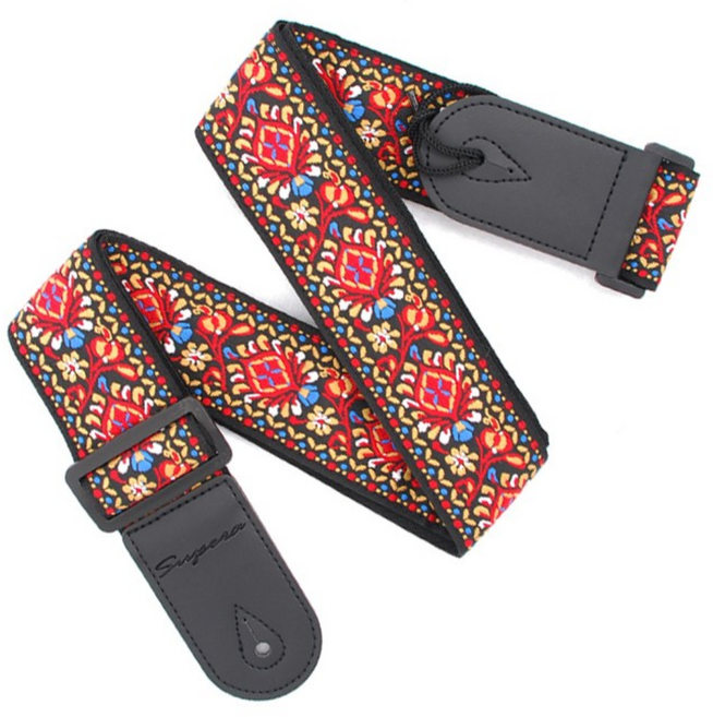 슈페라 기타 스트랩 멜빵 자카드 베이스 일렉기타, 2523RE, 1개