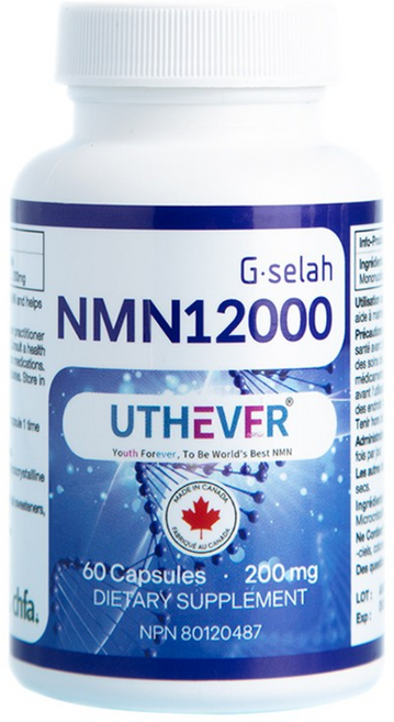 지셀라 NMN 12000 (60캡슐) Uthever 고순도 엔엠엔 NAD+ 항노화 영양제 60캡슐 1개 2개월분, 60정