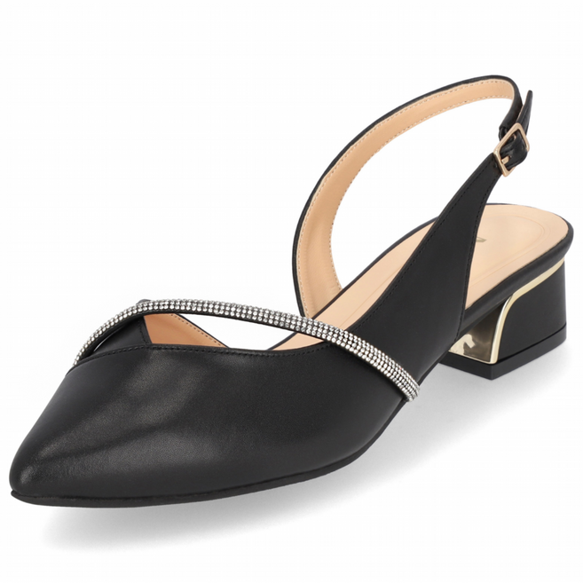 엘칸토 마쯔 여성 글리터 스트랩 오픈 슬링백 3cm LCWO10M313