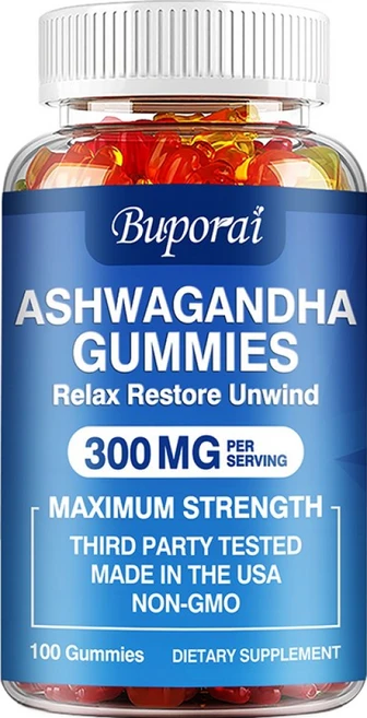 아슈와간다 구미 300mg - 회복 및 이완 촉진 에너지 및 지구력 향상, 1개, 60정 - 쿠팡