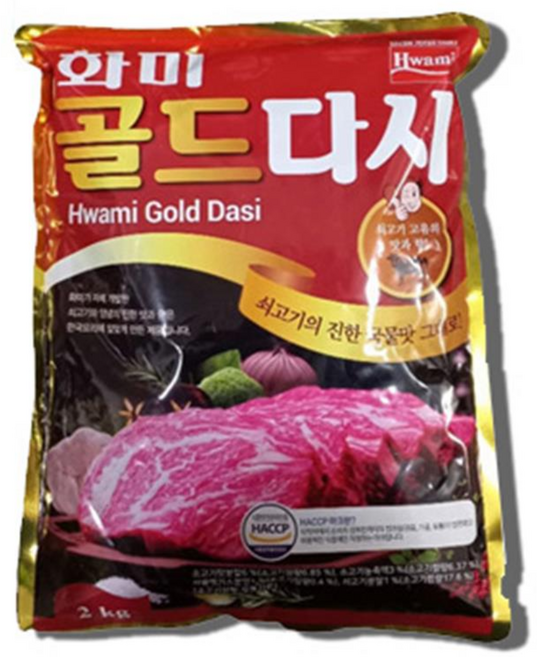 화미 화미골드다시 조미료, 2kg, 6개