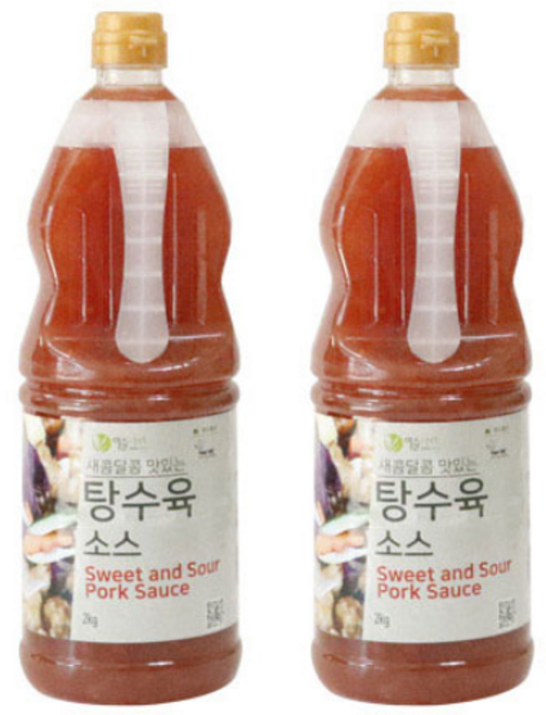 이슬나라 탕수육 소스 2kg 중화요리 식자재 업소용 대용량, 2개