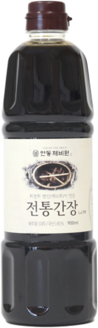 [최명희명인_안동제비원] 국산콩 100% 전통간장 900ml, 1개