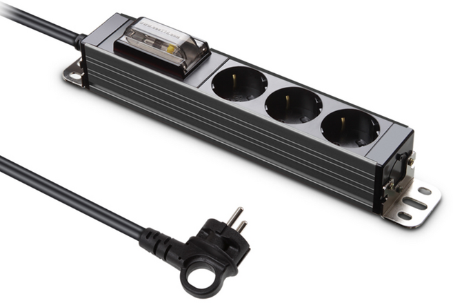 현대일렉트릭 서버탭 누전차단 알루미늄 고용량 멀티탭 3구, 5m, 티타늄, 1개