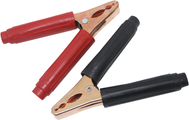 악어클립 200A 악어집게 어스집게 고출력 대용량 차량용 배터리 전기 테스터기 리드봉 용접 용접선 클램프 커넥터 홀더 점프선 배터리클립 접지선 차량방전 차량시동 동클립 흑색 적색, 1세트