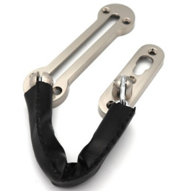 파파리브 체인형 다용도 안전고리 이중 잠금장치 블랙, 1개