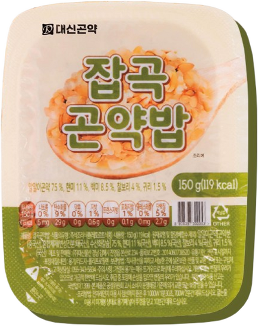 (오직미)잡곡곤약밥 즉석밥 150gx12개 대신곤약 밥맛은 그대로 칼로리는 반으로, 150g