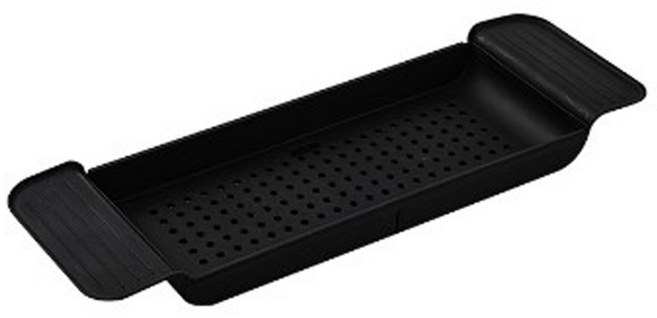 욕조테이블 반신욕트레이 욕조거치대, 블랙, 1개