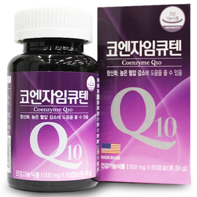 코엔자임큐텐 60캅셀 2개월분 코큐텐 cq10, 1개, 60정 - 쿠팡