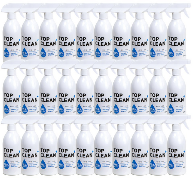 500ML x 30 탑크린플러스 살균소독제 차아염소산수 뿌리는소독제 다목적 공공기관 대용량, 30개