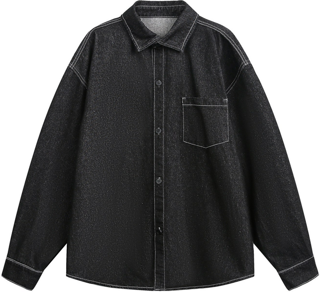 하울맨 남성 빅사이즈 워싱 데님 셔츠 빈티지 생지 긴팔 청남방