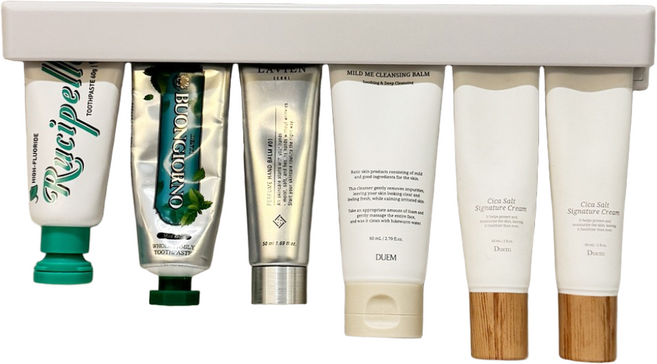 공중부양 치약걸이 무타공 거치대 칫솔 꽂이 치약, 롱튜브 치약 꽂이