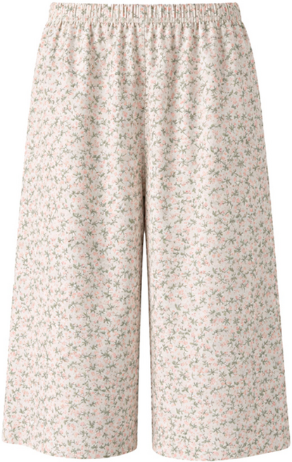 BYC 여성 포포면 플라워 파자마 7부 파자마 하의 린넨 잠옷 1매입 3046