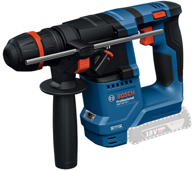 보쉬 충전 소형 해머 드릴 GBH18V-18X 세계 최초 원척 SDS Plus 육각 원형 비트 사용 본체, 1개