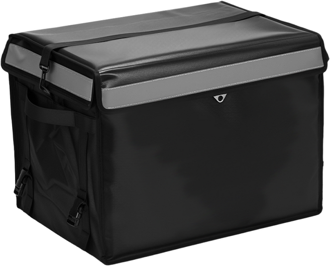 오토바이 배달가방 자전거 보온보냉 배달통 열고닫기편한 자석뚜껑, 블랙