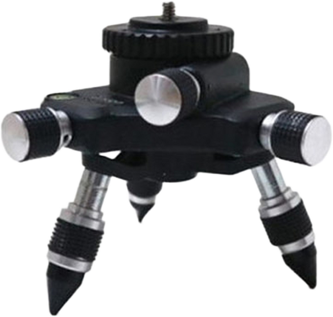 미세조절형 삼각대 정밀 레이저 레벨 측정 조정 베이스, 1개