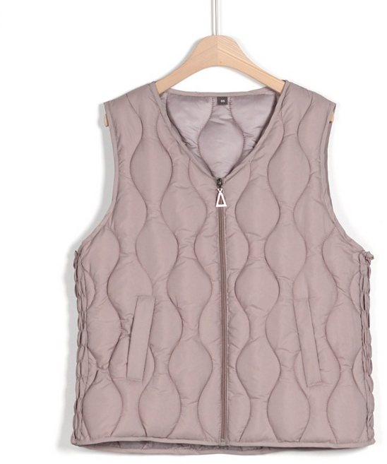 투엘 가을 겨울 JR옆주름 집업 패딩조끼 빅사이즈 퀼팅조끼