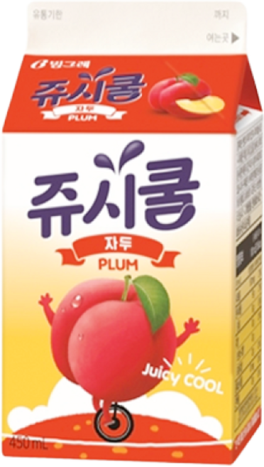 빙그레 쥬시쿨 자두, 6개, 450ml