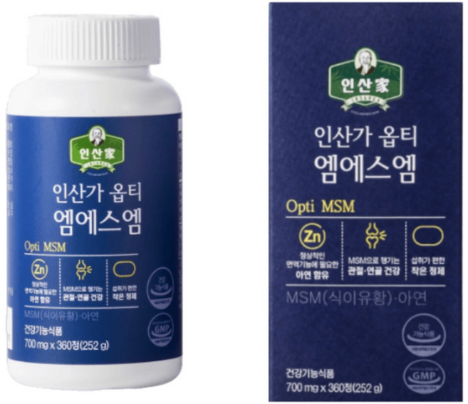 [정품] 인산가 인산죽염 엠에스엠 360정 MSM, 1개