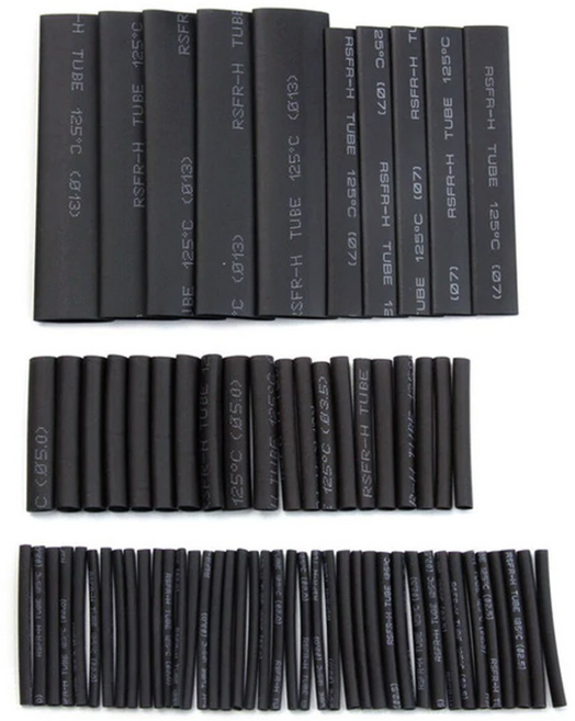 열 수축튜브 (63pcs) 전기 케이블 전선 보호 전선연결 전열 수축관 랩 와이어 선정리, 수축튜브(63pcs)