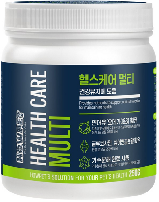 하우펫 헬스케어 멀티 (종합 영양제) 알러지예방 피부질환 관절건강 연골보호, 종합영양제, 250정, 1개