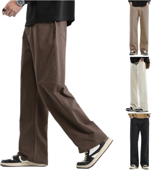 스토리원 JG-SSBM024 남성 밴딩허리 절개라인 면팬츠 바지