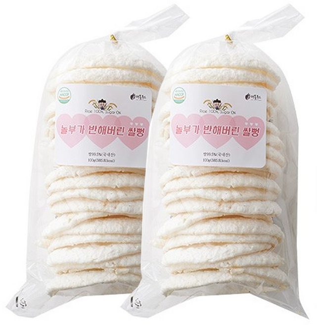 놀부가반해버린 쌀뻥과자 백미, 100g, 2개