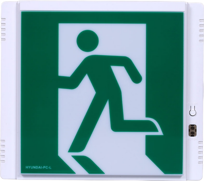 현대방재 피난구유도등 대형 벽부형 비상구유도등, 1개
