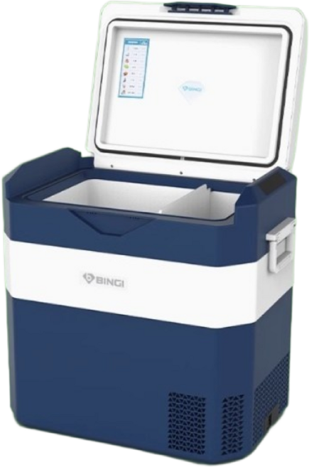 쿨포레 차량용냉장고 캠핑 가정용 휴대용 이동식 냉동 듀얼 야외용 차박 미니 소형, 42리터 듀얼/블루