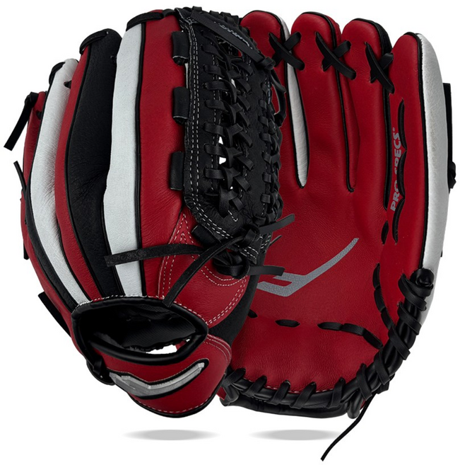 프로스펙스 엔트리 투수 올라운드 글러브 초보 입문용 돈피 12인치, 1개, O블랙/레드/화이트