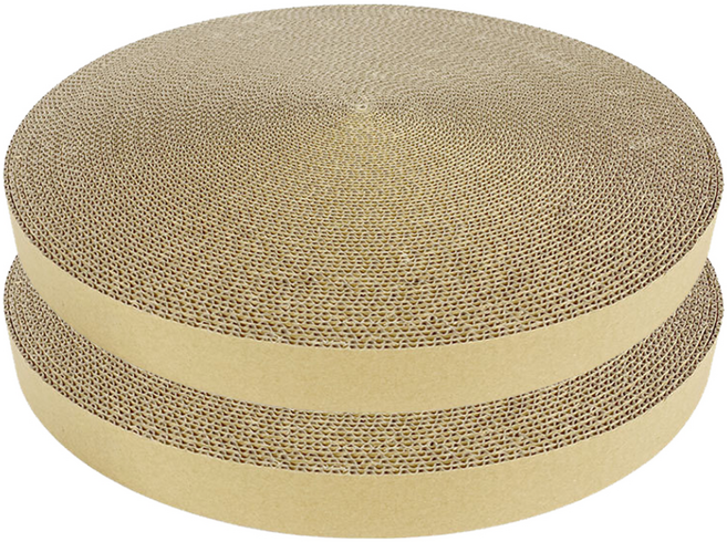 로위드 고양이 원형 멀티놀이 스크래쳐 리필, 혼합색상, 2개