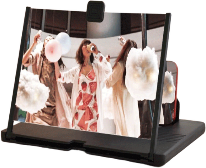 체리스팟 핸드폰 확대경 3D 스마트폰 확대스크린 화면증폭기 돋보기 거치대 14인치/16인치, 14인치, 1개