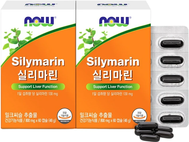 나우푸드 실리마린 60캡슐 2박스 4개월분, 60정, 2개 - 쿠팡