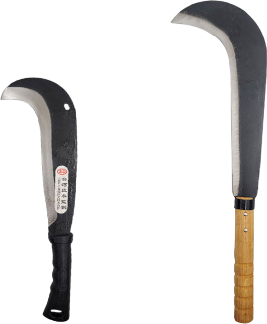 농기구 낫 2개 세트 정글낫 조선낫 벌초낫 외낫 대장간낫 제초낫 정글도 소형 대형 1+1, 1세트