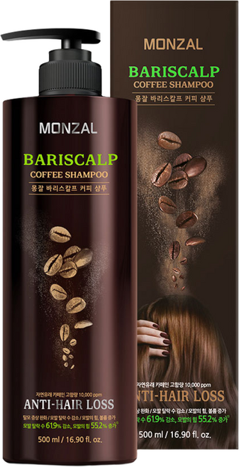 몽잘 바리스칼프 샴푸 커피, 500ml, 1개