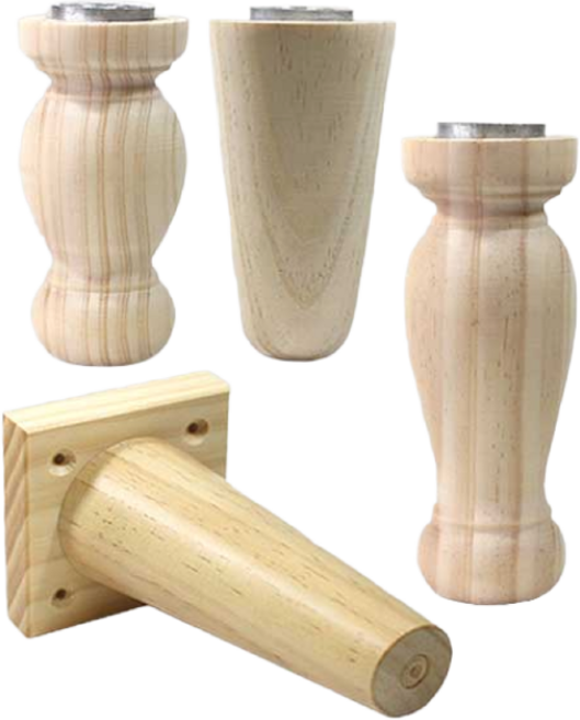 철물프렌드 원목다리 원목가구다리, 사각사선원목다리150mm용