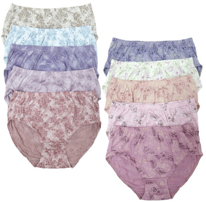 하누리 여성 면 빅사이즈 90~110 전사이즈 플라워 맥시 데일리 팬티 세트 10종