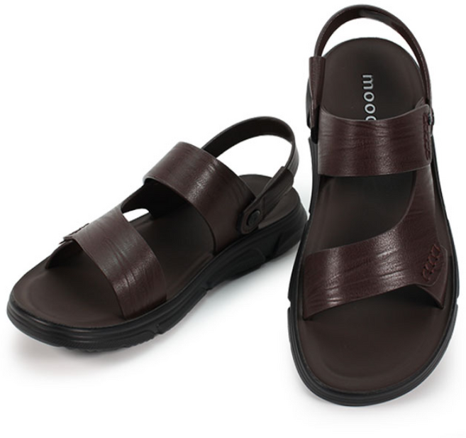 젠틀러슈 남성 소가죽 캐주얼 여름 가볍고 푹신한 스트랩 슬리퍼 겸용 샌들