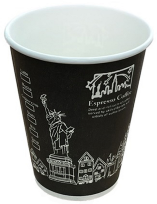 더컵 뉴욕블랙 인쇄종이컵 240ml, 1000개입, 1개