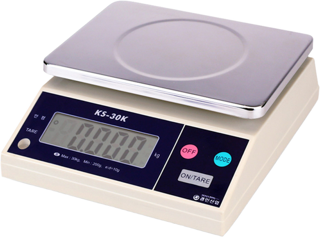 경인 전자저울 KS Seris 2kg(1g)~30kg(10g) 주방저울 계량 듀얼디스플레이, KS-30K (10g)