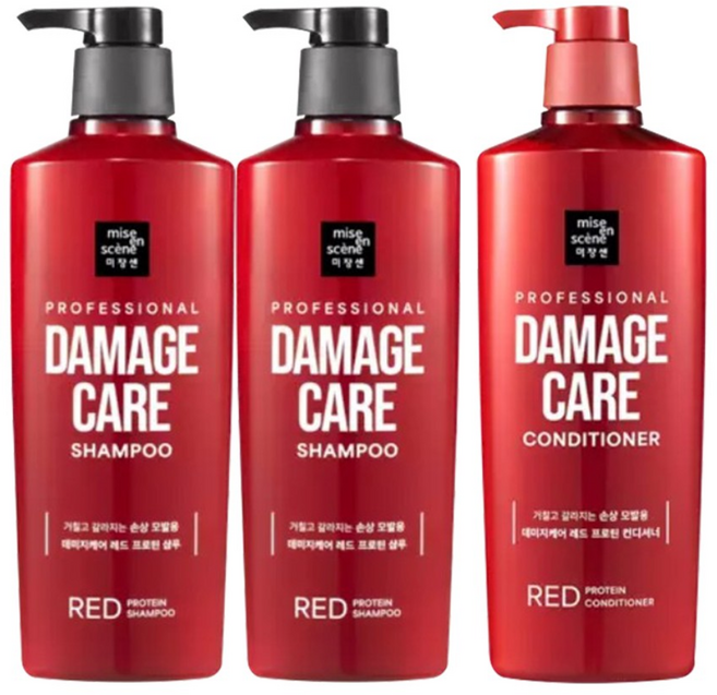 미쟝센 데미지케어 샴푸 680ml 2개+ 린스 680ml
