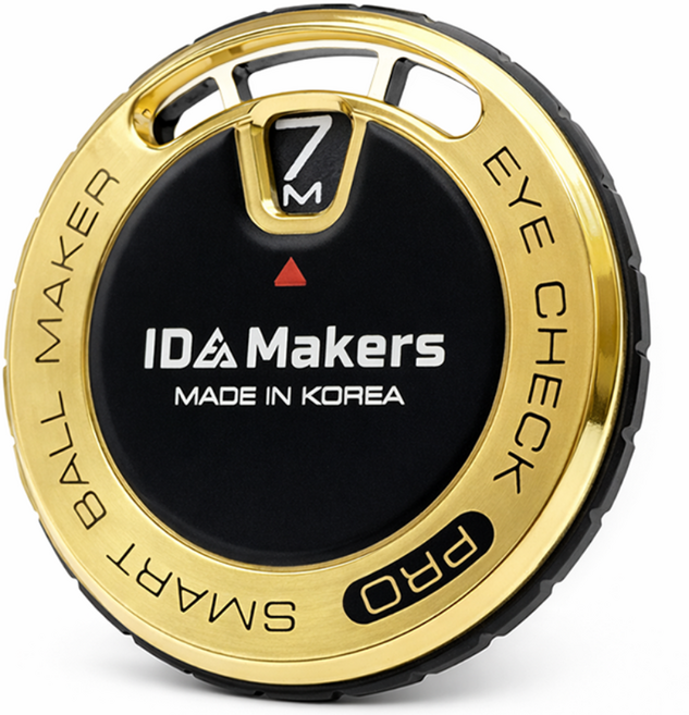 아이체크 프로 거리측정 볼마커 + 클립 골프 선물 세트, 1세트, 샤인골드