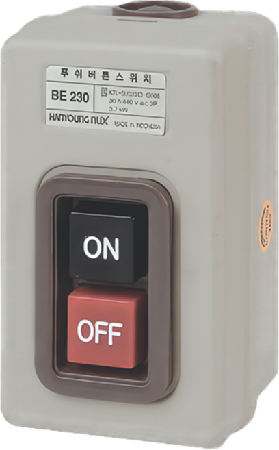 BE-230 동력스위치 30A 모터 ON OFF 전원 스위치 push button Power switch 한영넉스, 1개