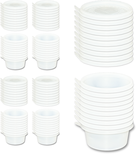 원형 죽용기 중 350 일회용 120파이 다용도 반죽 반찬 PP 용기, 1박스, 50세트