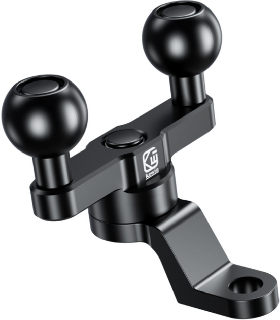 라이더굿즈 KEWIG 램마운트 호환 고프로 액션캠 핸드폰 스쿠터 더블 볼마운트 2볼 거치대, 사이드미러용2구