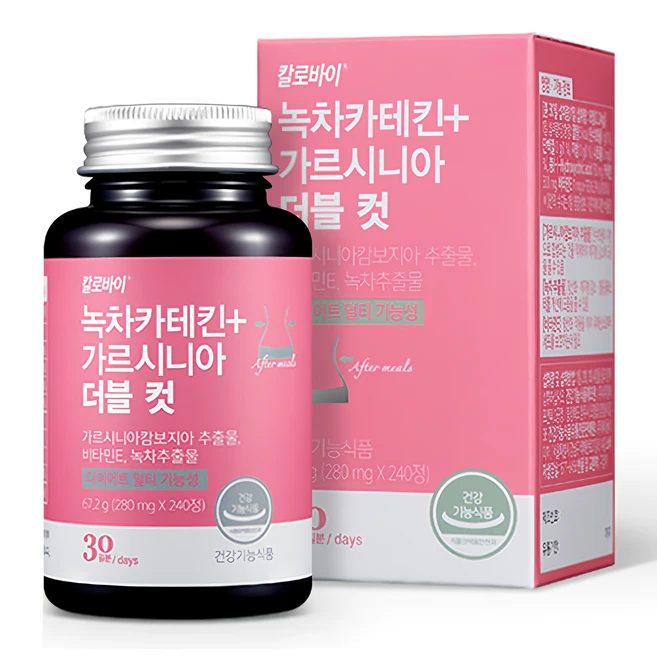 칼로바이 녹차카테킨 플러스 가르시니아 더블컷 30일분, 240정, 1개 - 쿠팡