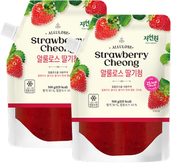 [자연원] 알룰로스 딸기청, 2개, 500g