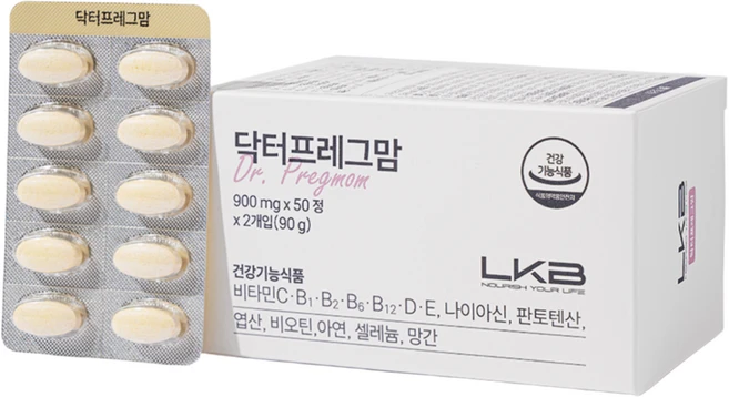 LKB 닥터프레그맘 - 올인원 활성엽산 1 000ug x 100일분, 1개, 1개, 100정 - 쿠팡